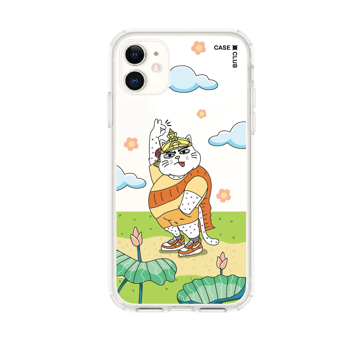 iphone 11 clear case guardian angel cat